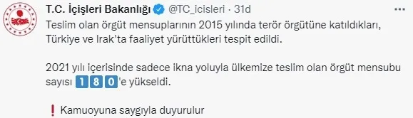 İçişleri Bakanlığından SON DAKİKA açıklaması! "Teslim oldu" - 2