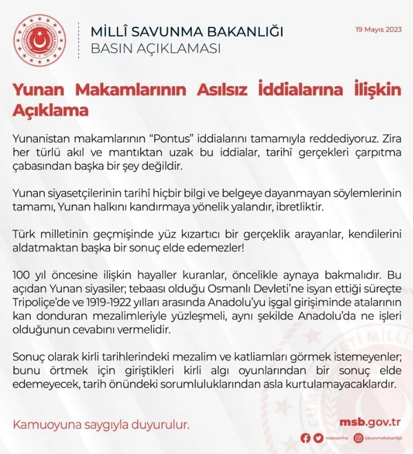 msbden-yunanistanin-pontus-iddialarina-yanit-her-turlu-akil-ve-mantiktan-uzak-1684520633756.jpg MSB'den Yunanistan'ın 'Pontus' iddialarına yanıt: Her türlü akıl ve mantıktan uzak - 2