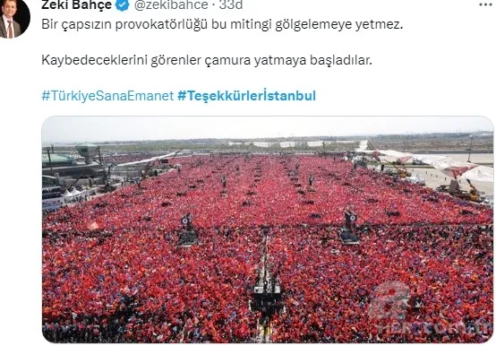 Başkan Recep Tayyip Erdoğan’dan “Teşekkürler İstanbul” mesajı! “Tweet altında paylaşalım…”