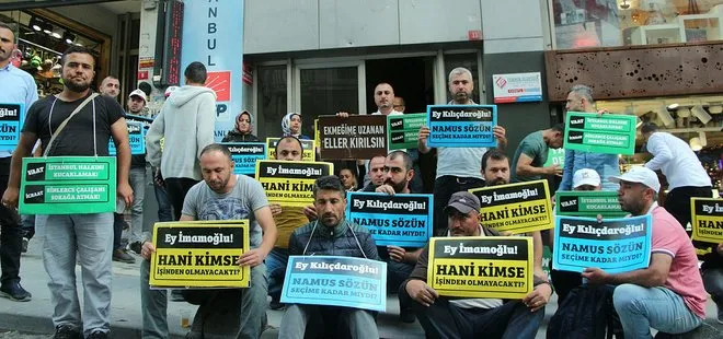İBB’den işten çıkartılan bir grup işçi, CHP il binası önünde oturma eylemine başladı