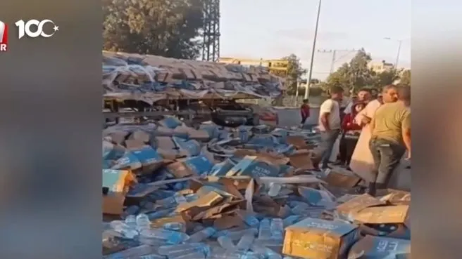 İsrail Mısır'dan Gazze'ye su götüren yardım TIR'ını vurdu