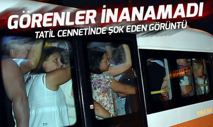 Muğlada şok eden görüntü! 16 yolcu kapasiteli bir minibüsten 29 yolcu çıktı!