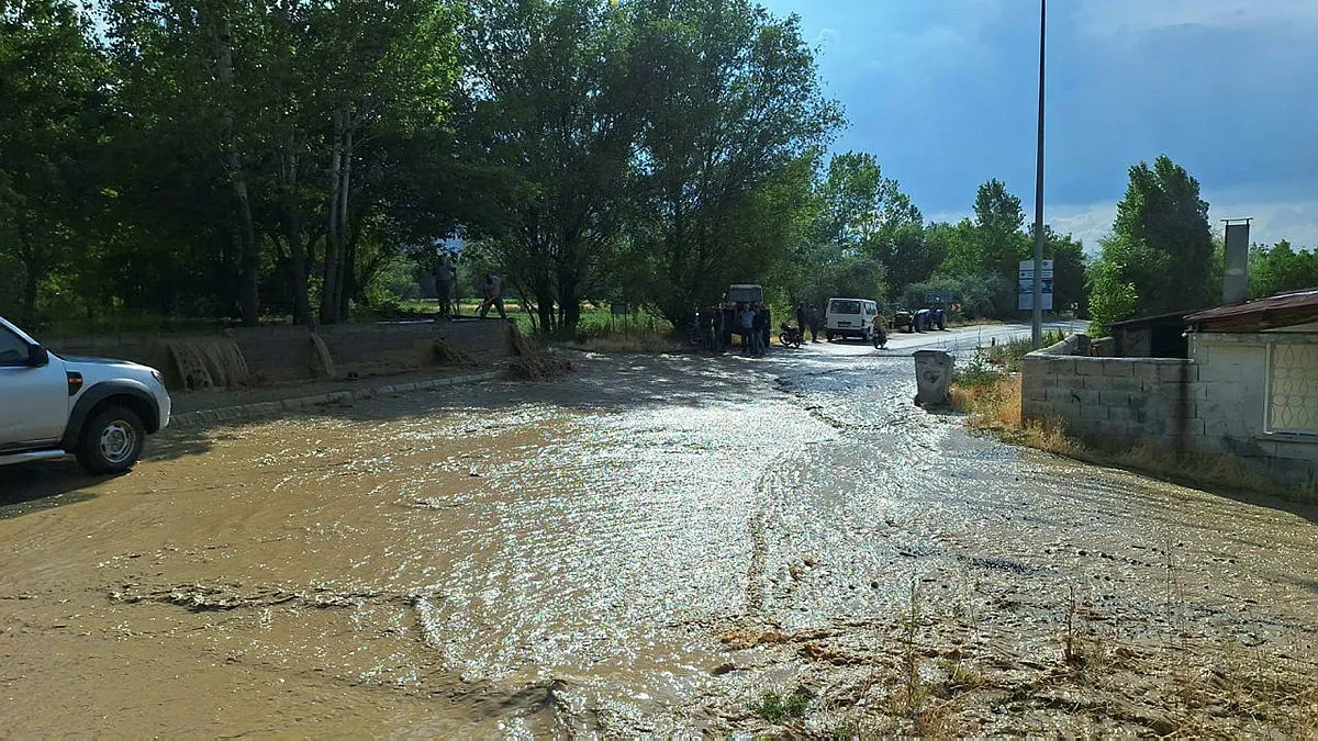 Erzincan'da sağanak yağış etkili oldu