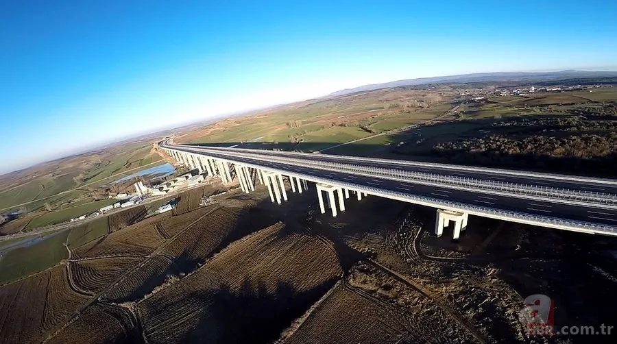 Tekirdağ- Çanakkale Otoyolu’nun son hali paramotor uçuşuyla görüntülendi: Gerçekten çok güzel olmuş 4