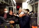 Otobüste kalabalık tartışması! O anlar kamerada