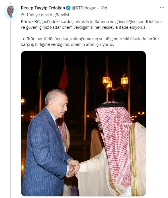Başkan Erdoğan, Suudi Arabistan Kralı Selman ile bir araya geldi: Yeni bir dönemin başlaması için gayret içerisindeyiz