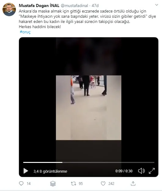 Ankara’dan skandal görüntüler! Maske almak isteyen başörtülü kadına hakaret etti: Virüsü sizin gibiler getirdi