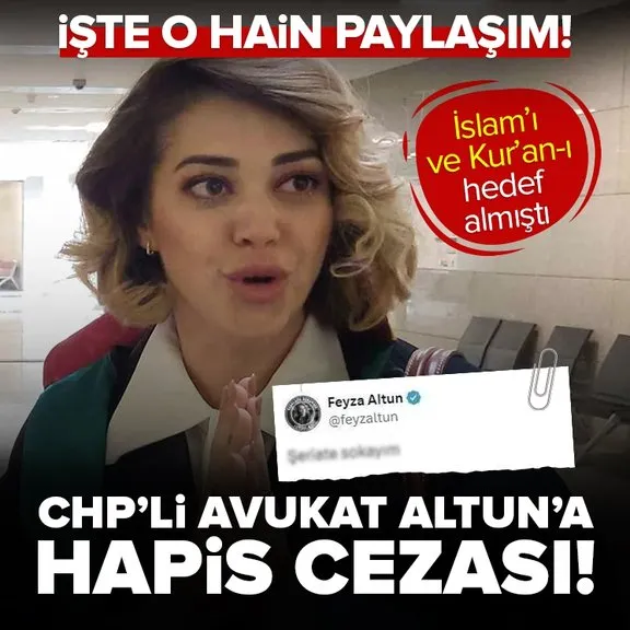 CHP’li Avukat Feyza Altun’a 9 ay hapis cezası!
