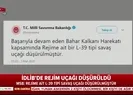 İdlibde Esad rejime ait bir L-39 tipi savaş uçağı düşürüldü
