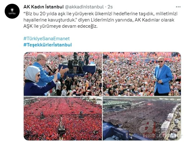 Başkan Recep Tayyip Erdoğan’dan “Teşekkürler İstanbul” mesajı! “Tweet altında paylaşalım…”