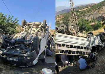 Elazığ'da korkunç kaza! Pikap ders döndü