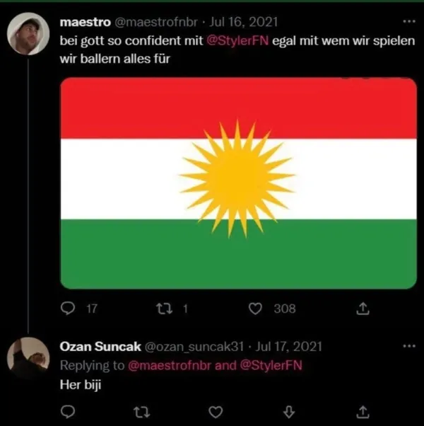 Fenerbahçe’nin yeni transferi Ozan Suncak’tan PKK lehine paylaşım!