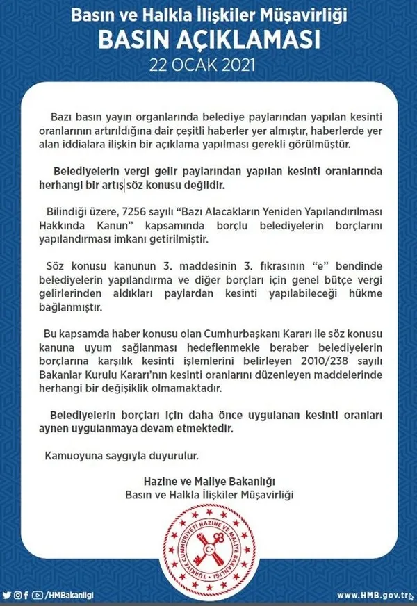 Son dakika: Yandaş medyanın yalanına Hazine ve Maliye Bakanlığından yanıt: Kesinti oranlarında değişiklik yok