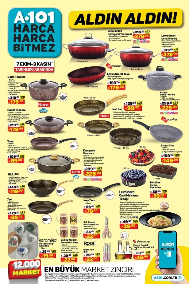 20 Ekim A101 aktüel ürünler kataloğu yayınladı! A101’de sıvı yağı 179 TL’ye, fön makinesi 349 TL’ye, sürahi 34,90 TL’ye, kitaplık 590 TL’ye satışa sunuluyor. - 17