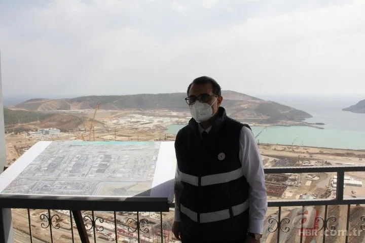 Enerji ve Tabi Kaynaklar Bakanı Fatih Dönmez Akkuyu Nükleer Güç Santrali inşaat sahasında...