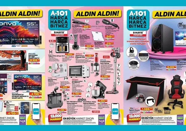 A101 10 Mayıs aktüel kataloğu yayınladı! A101’e uygun fiyata 3 musluklu su sebili, dikiş makinesi, hamur makinesi, halı yıkama makinesi satışta