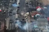 Ukrayna görüntüleri paylaştı! Rus konvoyu böyle vuruldu