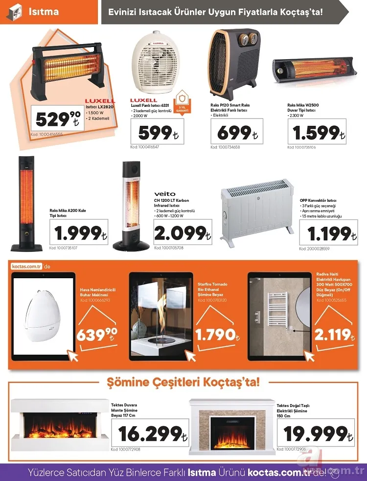 Koçtaş ekim ayı indirim kataloğu yayınlandı! Evinizi baştan aşağı tamamen değiştirebileceğiniz ürünlerin indirimli fiyatı 18