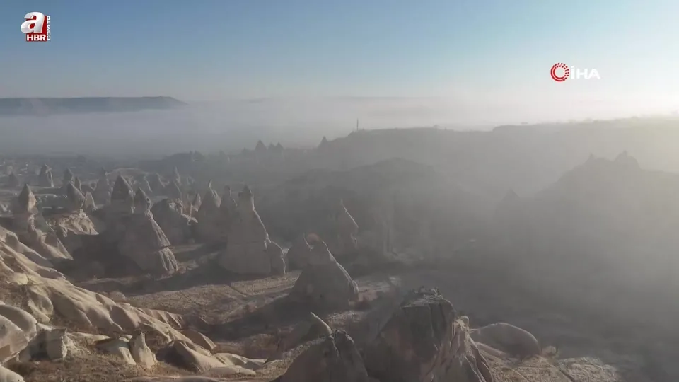 Kapadokya’ya sis çöktü