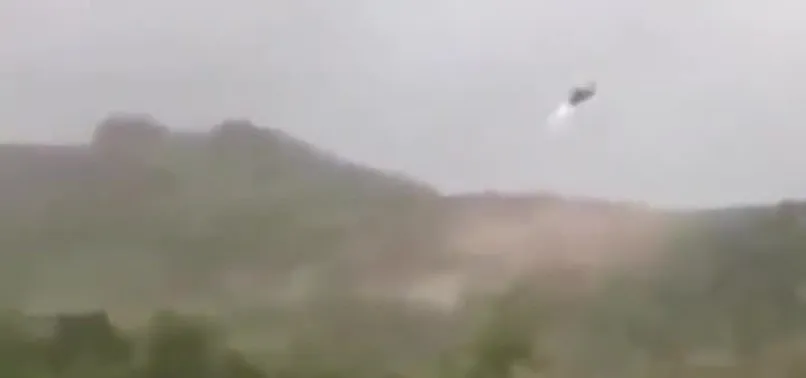 Irak'ın kuzeyindeki teröristlerin ATAK helikopteriyle vurulma anı