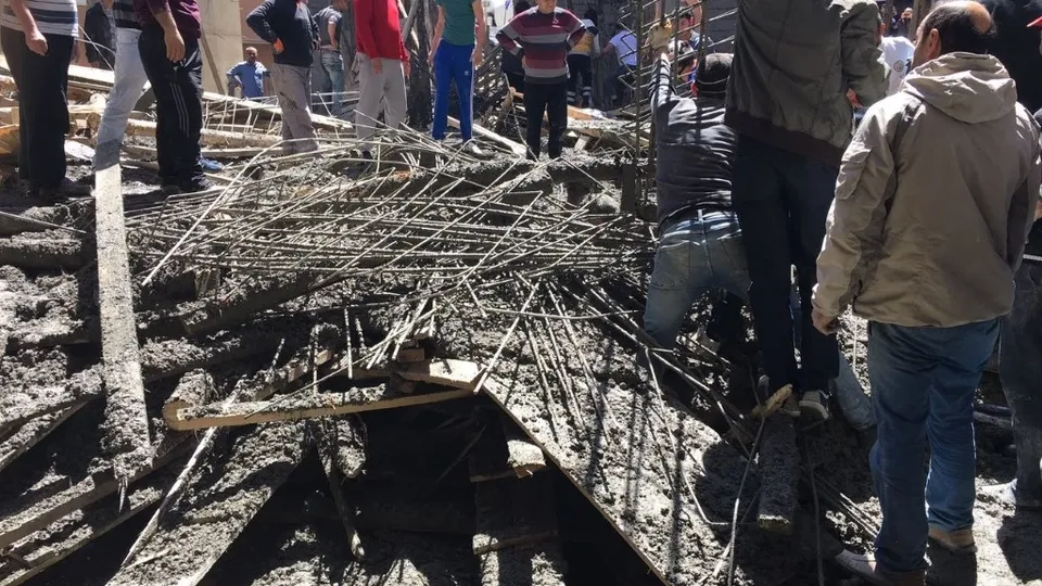 Samsun'da cami inşaatında göçük