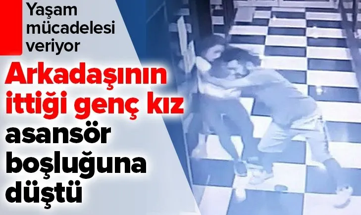 Arkadaşı itince asansör boşluğuna düştü! Yaşam savaşı veriyor...