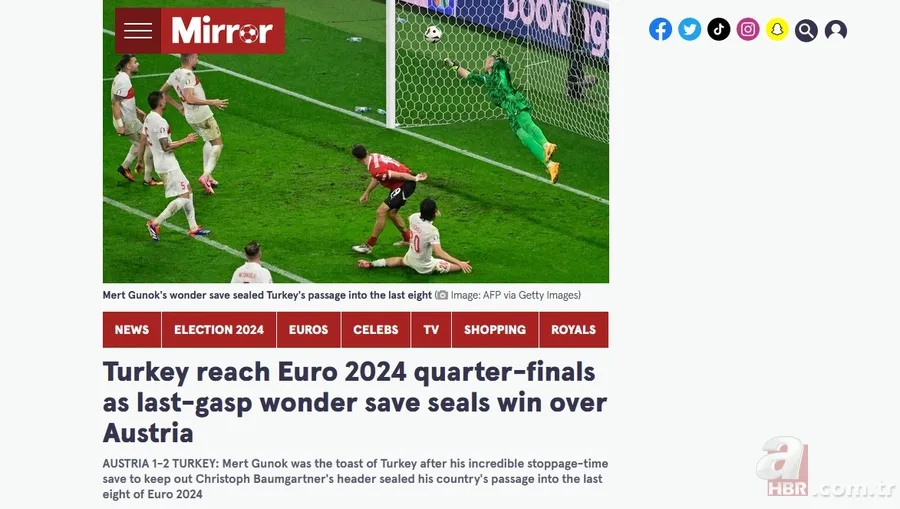 Dünya 'Bizim Çocuklar'ı konuşuyor! İşte Avusturya zaferinin manşetleri 7