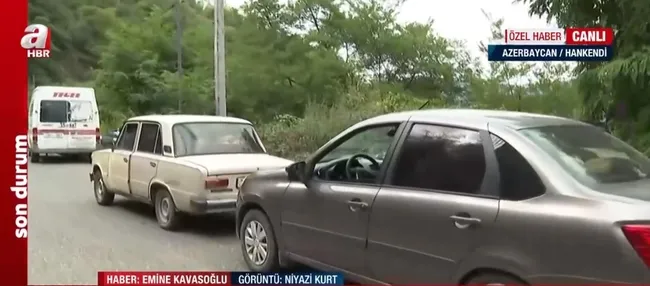 A Haber ekibi Hankendi’de! Ermeni siviller Laçın koridoru üzerinden Ermenistan’a geçiyor