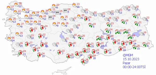 1697350263952.png Son dakika: Meteoroloji o iller için gün verdi! Toz taşınımı ve sağanak yağış birlikte geliyor! İşte illere göre güncel hava durumu... - 6