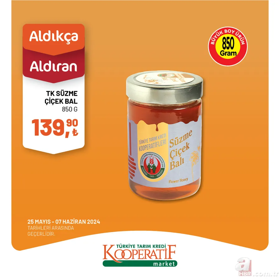Tarım Kredi Market 1 Haziran indirim kataloğu yayınlandı! TK’da bu hafta 1KG Tarsüt Tereyağı 1KG 265,00 TL, 1 KG Tarsüt Tost Peyniri 175,00 TL, TK Süt 20,00 TL… 23