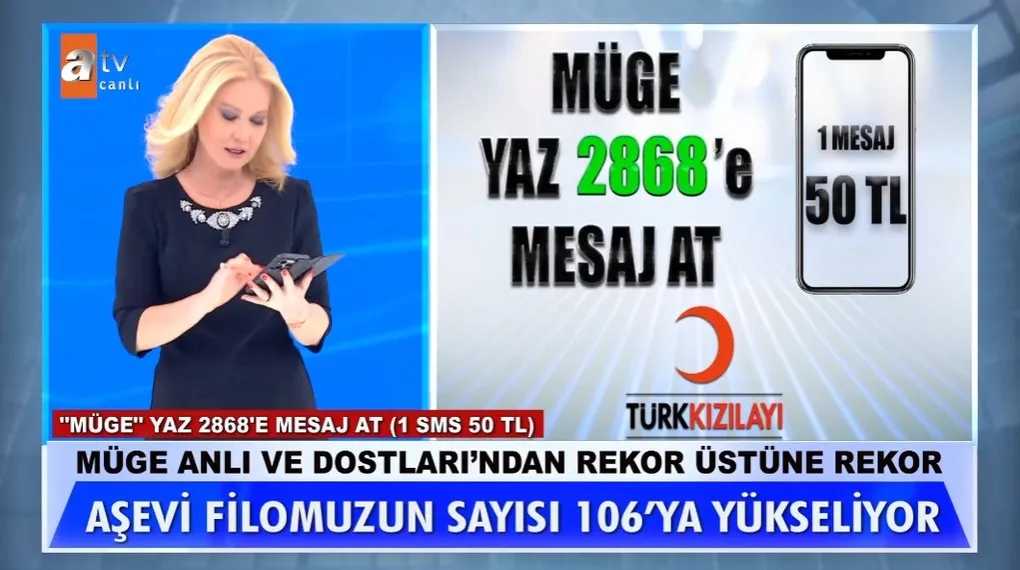 Müge Anlı ve Dostları'ndan 106 aşevi