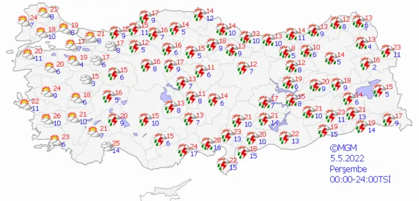 1651507763849.png Bayramın ikinci gününe dikkat! Kuvvetli sağanak yağış uyarısı! İşte Meteoroloji'nin uyarı verdiği iller... - 7