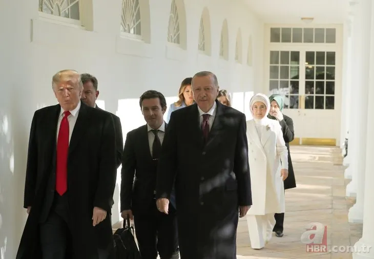 Başkan Erdoğan - Trump görüşmesinden dikkat çeken kareler