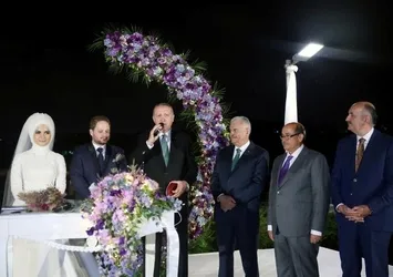 Cumhurbaşkanı Erdoğan nikah şahidi oldu