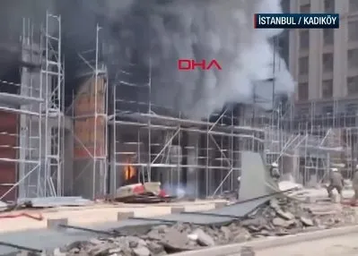 Kadıköy’de 20 katlı inşaatta yangın