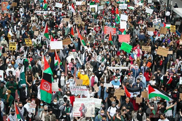New York’ta Filistin’e destek yürüyüşü: İsrail işgaline ve baskılarına son