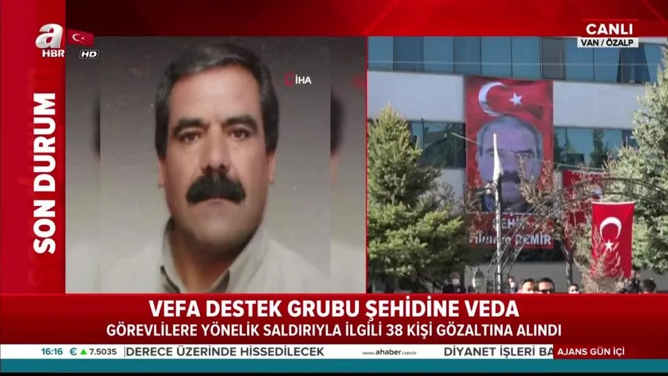 Son Dakika Van Ozalp Ta Pkk Nin Hain Saldirisinda Sehit Dusen Yildirim Demir Son Yolculuguna Ugurlandi Video Ahaber Son Dakika Video Izle