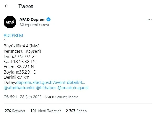 Son dakika | Kahramanmaraş'ın Ekinözü ilçesinde 4,4 büyüklüğünde deprem! AFAD-Kandilli son depremler - 1