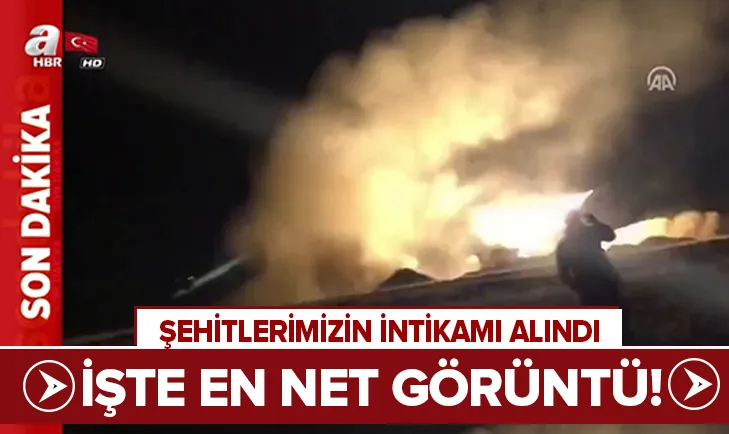 Son dakika: İdlib şehitlerinin intikamı böyle alındı! İşte en net görüntüler |Video