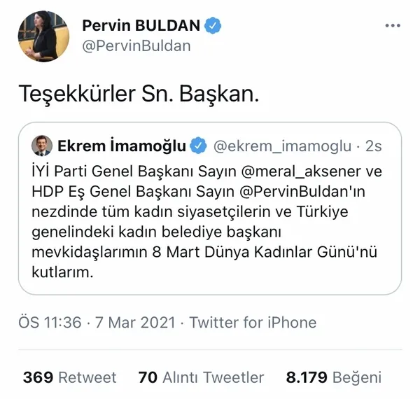 CHP’li İstanbul Büyükşehir Belediye Başkanı Ekrem İmamoğlu Kadınlar Günü mesajıyla CHP, İYİ Parti ve HDP ittifakını ifşa etti!