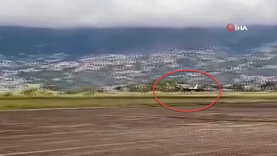 Uçak havalandıktan saniyeler sonra böyle düştü