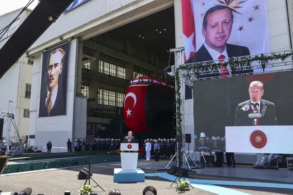 Son dakika: Başkan Erdoğan'dan Hızırreis Denizaltısı Havuza Çekme ve Selmanreis Denizaltısı İlk Kaynak Töreni'nde önemli açıklamalar - 5