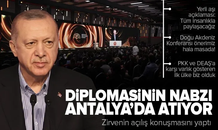 Son dakika: Antalya Diplomasi Forumu başladı! Başkan Erdoğan'dan önemli açıklamalar