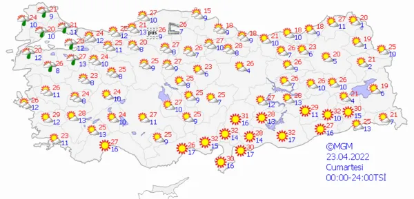 1650553249631.png Sıcaklıklar yurt genelinde yükseliyor! 35 dereceyi bulacak! İstanbul Ankara İzmir 5 günlük hava durumu - 6