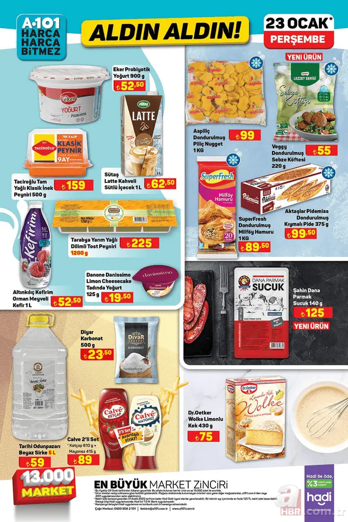 A101 23 Ocak aktüel kataloğu Aldın Aldın indirimleri: Dik süpürge, kettle, yoğurt, peynir 9