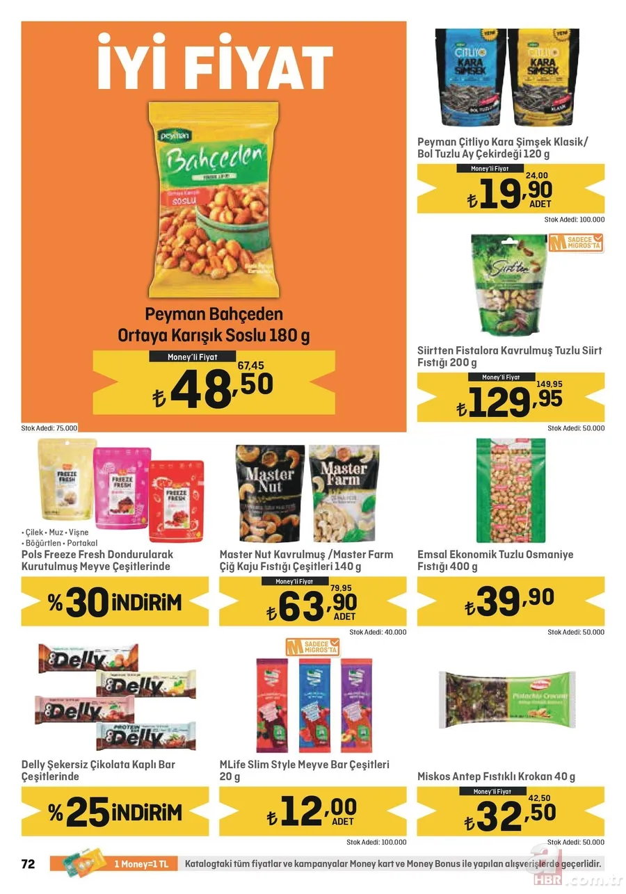 Migros 26 Nisan indirim kataloğu yayında! Migros’da 5KG Un 69,00 TL, Süzme Peynir 59,90 TL, Salça 39,95 TL, Ayçiçek Yağı 5L 199,95 TL’den satışta 23