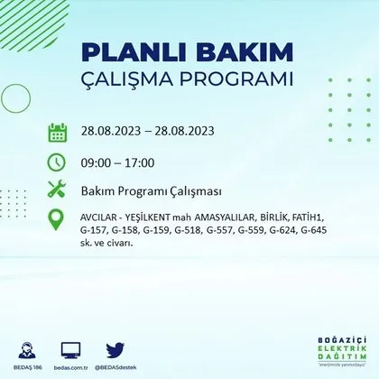 BEDAŞ duyurdu! İstanbul’da çok sayıda ilçede elektrik kesintisi yaşanacak