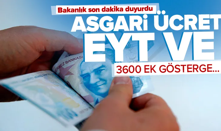 Bakanlıktan asgari ücret-EYT-3600 ek gösterge açıklaması