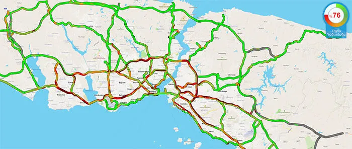 Son dakika: İstanbul'da trafik kilit! Yüzde 80'i gördü - 3