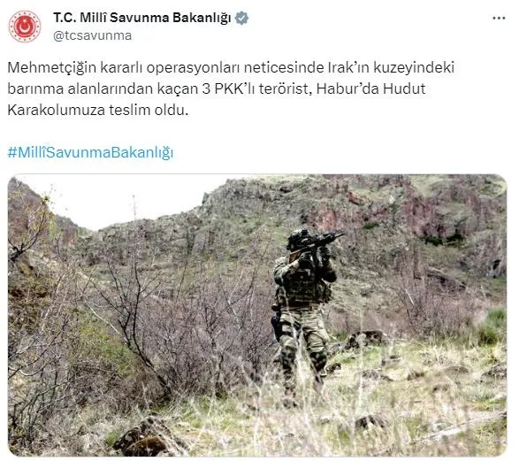 msb-duyurdu-3-pkkli-terorist-haburda-teslim-oldu-1706028394997.jpeg MSB duyurdu: 3 PKK’lı terörist Habur’da teslim oldu - 1